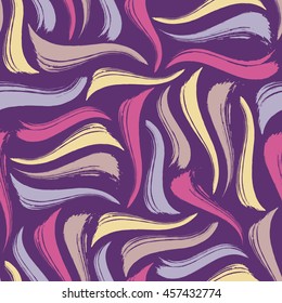 Creative colorful striped background. Seamless pattern with hand drawn brushstrokes in bright variety of colors. Abstract design concept can be printed on textile, wrapping paper, fashion clothes etc.