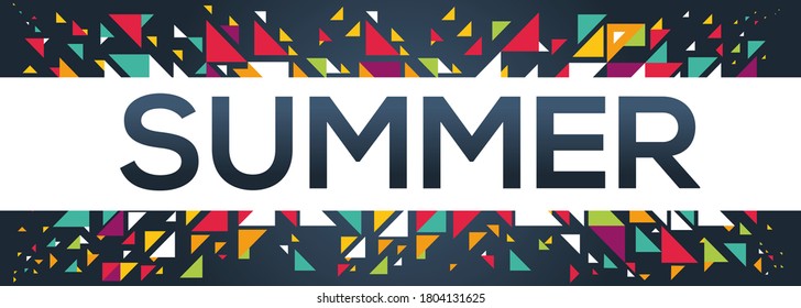 creative colorful (Summer) text design,written in English language, vector illustration.