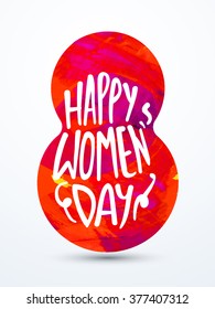 Creative colorful text 8 on grey background for Happy Women's Day celebration.