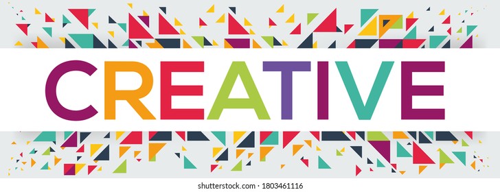 creative colorful (Creative) text design, vector illustration.