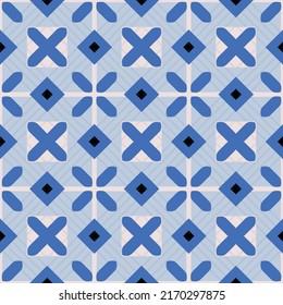 Creative colorful tile pattern with floral and geometric elements for tapestry and fabrics