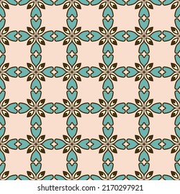 Kreative bunte Fliesenmuster mit floralen und geometrischen Elementen für Tapeten und Stoffe