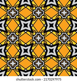 Creative colorful tile pattern with floral and geometric elements for tapestry and fabrics