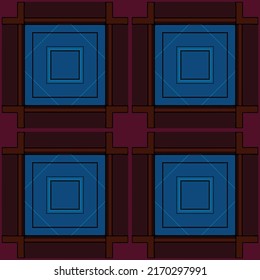 Creative colorful tile pattern with floral and geometric elements for tapestry and fabrics
