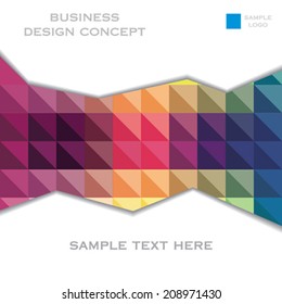 creative colorful triangular design banner design vector 