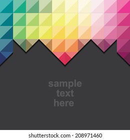 creative colorful triangular design banner design vector 