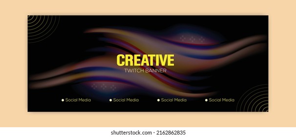 Creative And Colorful Twitch Design Banner Design Template