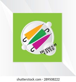 creative colorful umbrella vector illustration 