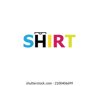 Creative farbige, einzigartige T-Shirt-Design Logo Symbol Vektorgrafik
