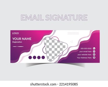   Creative colorful vector email signature design. An email signature is a visual reminder of you and your brand which can stay in the reader’s head long after they’ve closed their inbox.