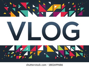 creative colorful (Vlog) text design, vector illustration.