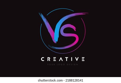 Diseño del logotipo de la carta creativa colorida frente al pincel. Vector de concepto de las letras de pincel escritas a mano artísticas. 