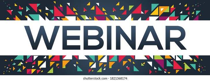 creative colorful (webinar) text design,written in English language, vector illustration.