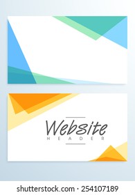 Cabecera de página web o banner de colores creativos para su negocio.