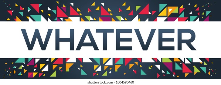diseño de texto creativo colorido (lo que sea), escrito en inglés, ilustración vectorial.