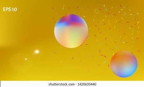 Creative colorific illustration mesh. Pristine space fantasy. Background texture, light. Gold colored. The good design space background illustration. Colorful new stars design.
