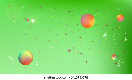 Creative colorific illustration theme. Fresh space fantasy. Background texture, graphic. Lime colored. Good new cosmos backgrounds. Colorful good background theme.