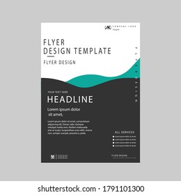 Creative coloured flyer vector template design 