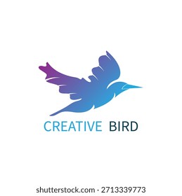 Icono de Plantilla de Vector de diseño de logotipo de pájaro colorido creativo