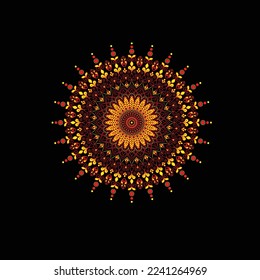 creative colourful circle mandala design