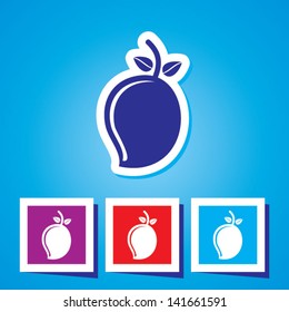 Creative colourful Mango Fruit Icon