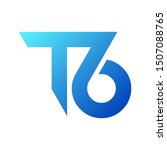 Creative Combination of Letter T and Number 6 Initials T6 Logo Design Vector