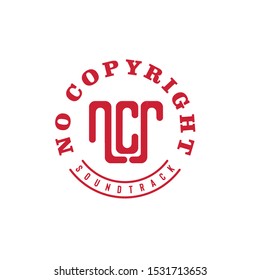 Creative combination of letters NCS in stamp shaped for any business