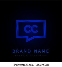 Creative common blue chromium metallic logo
