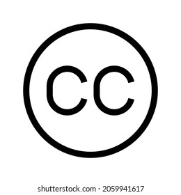 icono de creative commons o logotipo símbolo de signo aislado ilustración vector ilustración - iconos vectoriales de estilo negro de alta calidad