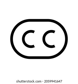 icono de creative commons o logotipo símbolo de signo aislado ilustración vector ilustración - iconos vectoriales de estilo negro de alta calidad