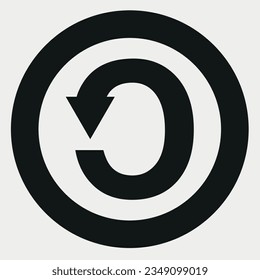 Creative Commons license Symbol Icon vector illustration