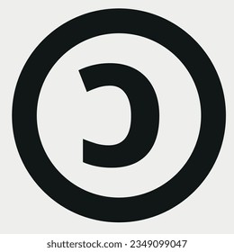 Creative Commons license Symbol Icon vector illustration