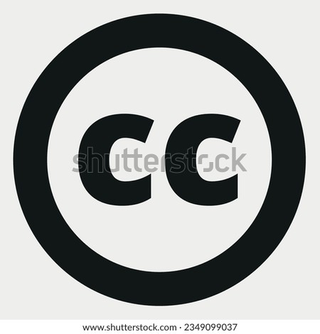 Creative Commons license Symbol Icon vector illustration