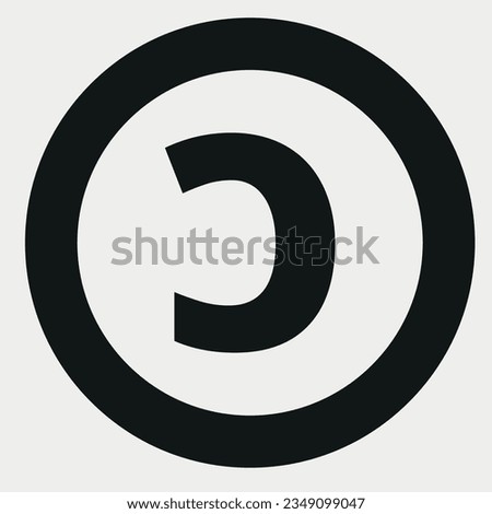 Creative Commons license Symbol Icon vector illustration