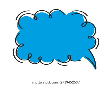 Doodle de caja de chat de comunicación creativa