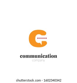 Creative Communication Design Logo. Communication Logo Concept Template Elements