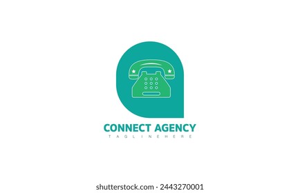 Creative Communication technology logo design template.