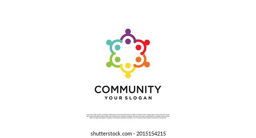 Diseño de logotipo abstracto de la comunidad creativa Premium Vector parte 4