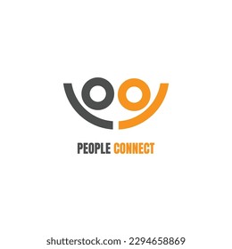 Creative community logo concept. Smile and partnership icon combination