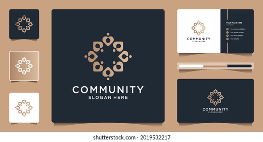 Creative community logo design and business card for social group