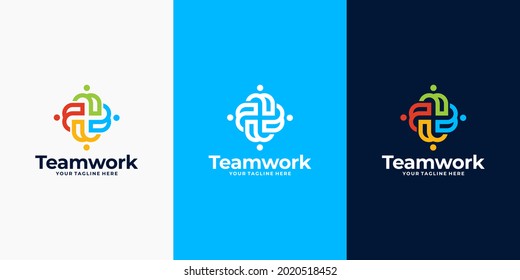 creative community logo, teamwork logo design inspiration