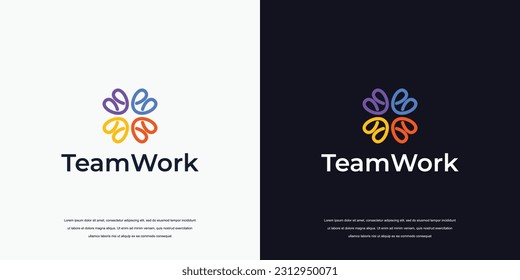 creative community logo, teamwork logo design inspiration