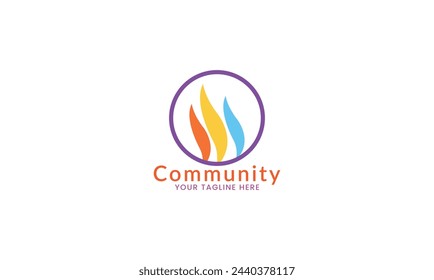 Creative community logo template designs vector illustration
