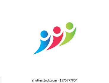 Creative community people care logo and symbols template