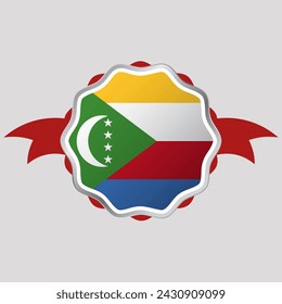 Creative Comoros Flag Sticker Emblem