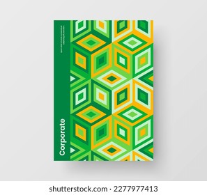 Creative Firma Cover Design Vektor-Layout. Helle geometrische Hexagons-Plakatvorlage.