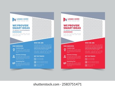 Creative Company Flyer Template | US Letter | Print Ready (All the text colors, image, fonts are user-friendly and very easy customize with vector software.)