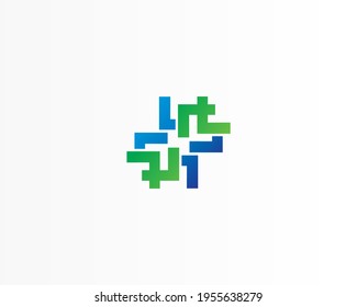 Creative company icon logo design concept