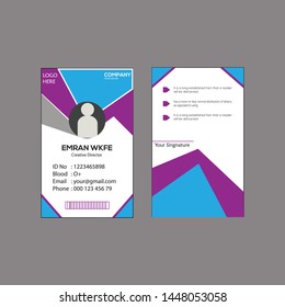 Creative Company Id Card, Simple Id Card Design.