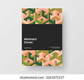 Identidad creativa de la empresa Plantilla de diseño de vectores A4. Diseño de rótulos de patrones geométricos coloridos.